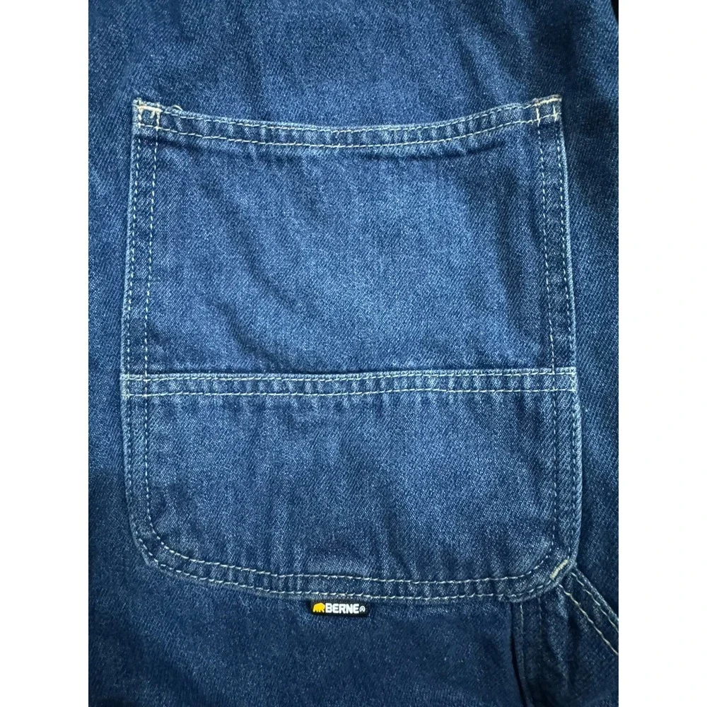 Y2k‎ Berne Washed Blue Denim Bib Overalls 50